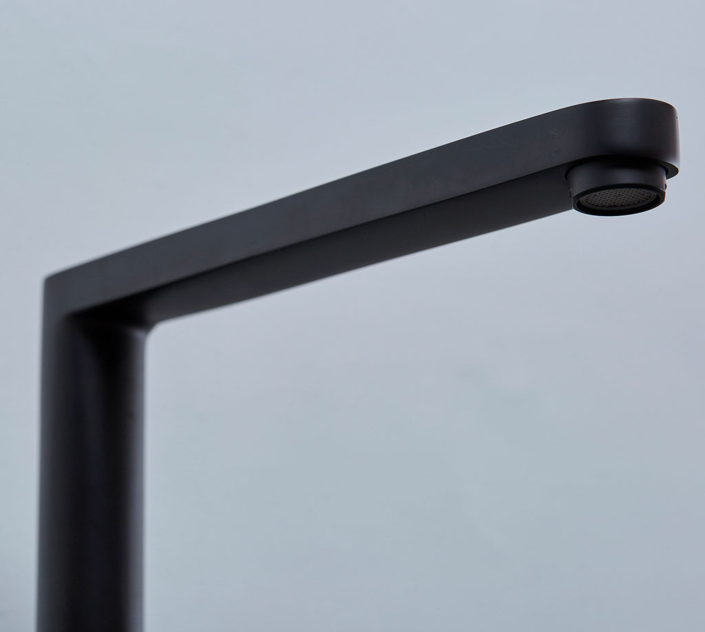 Clifford Square 90 degree Single Lever Tap - Matt Black