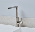 Clifford Square 90 degree Single Lever Tap - Brushed Nickel