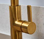 Clifford Square 90 degree Single Lever Tap - Brushed Brass