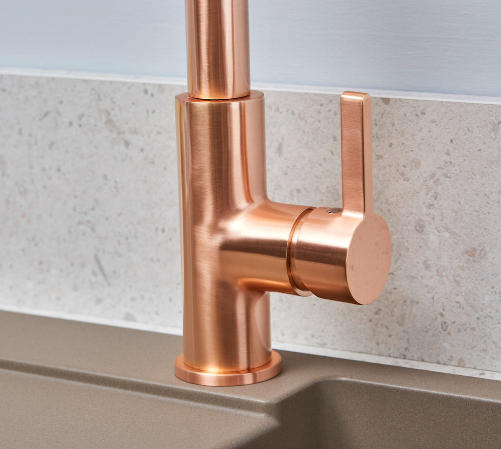 Clifford Square 90 degree Single Lever Tap - Rose Gold