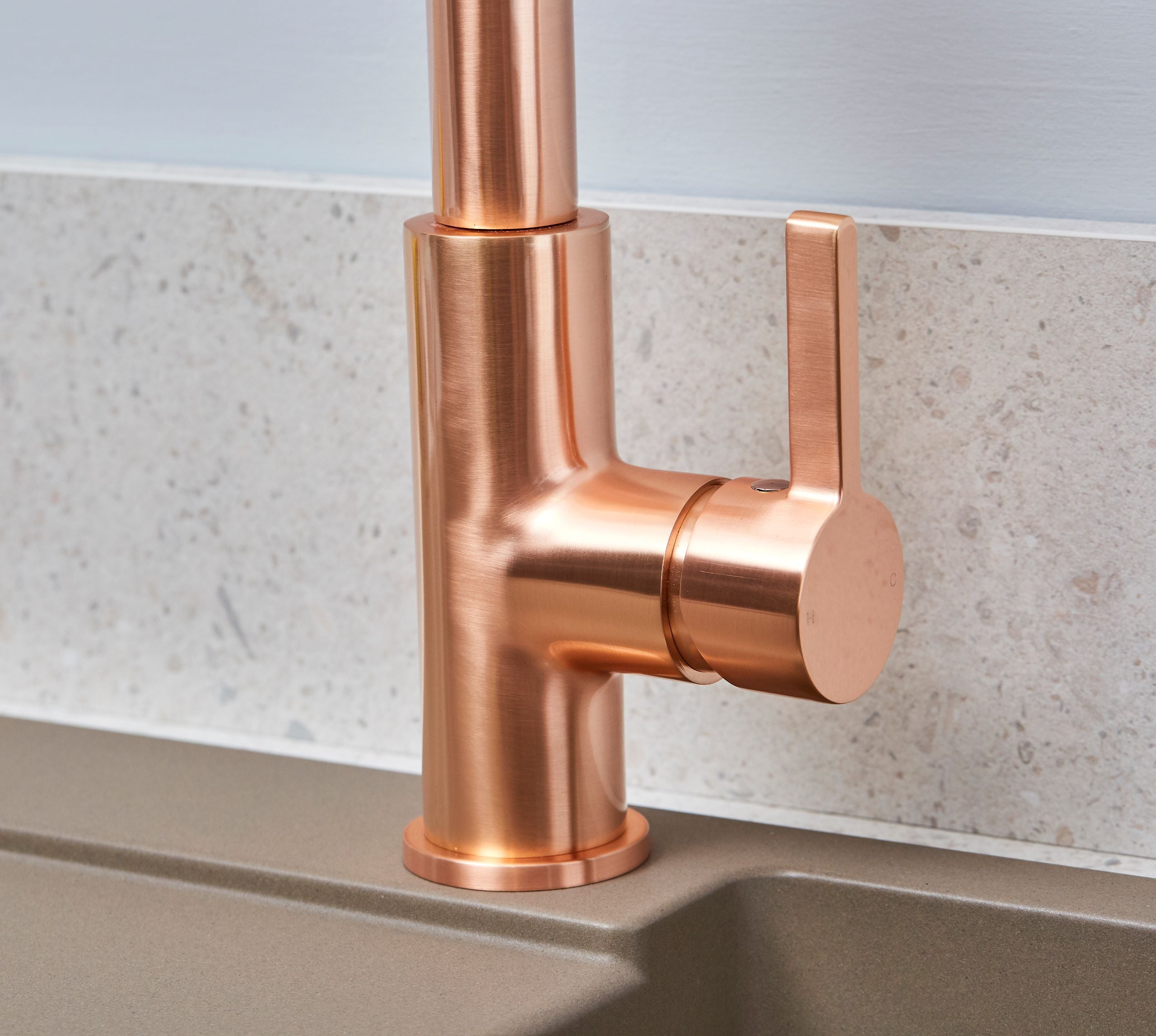 Clifford Square 90 degree Single Lever Tap - Rose Gold