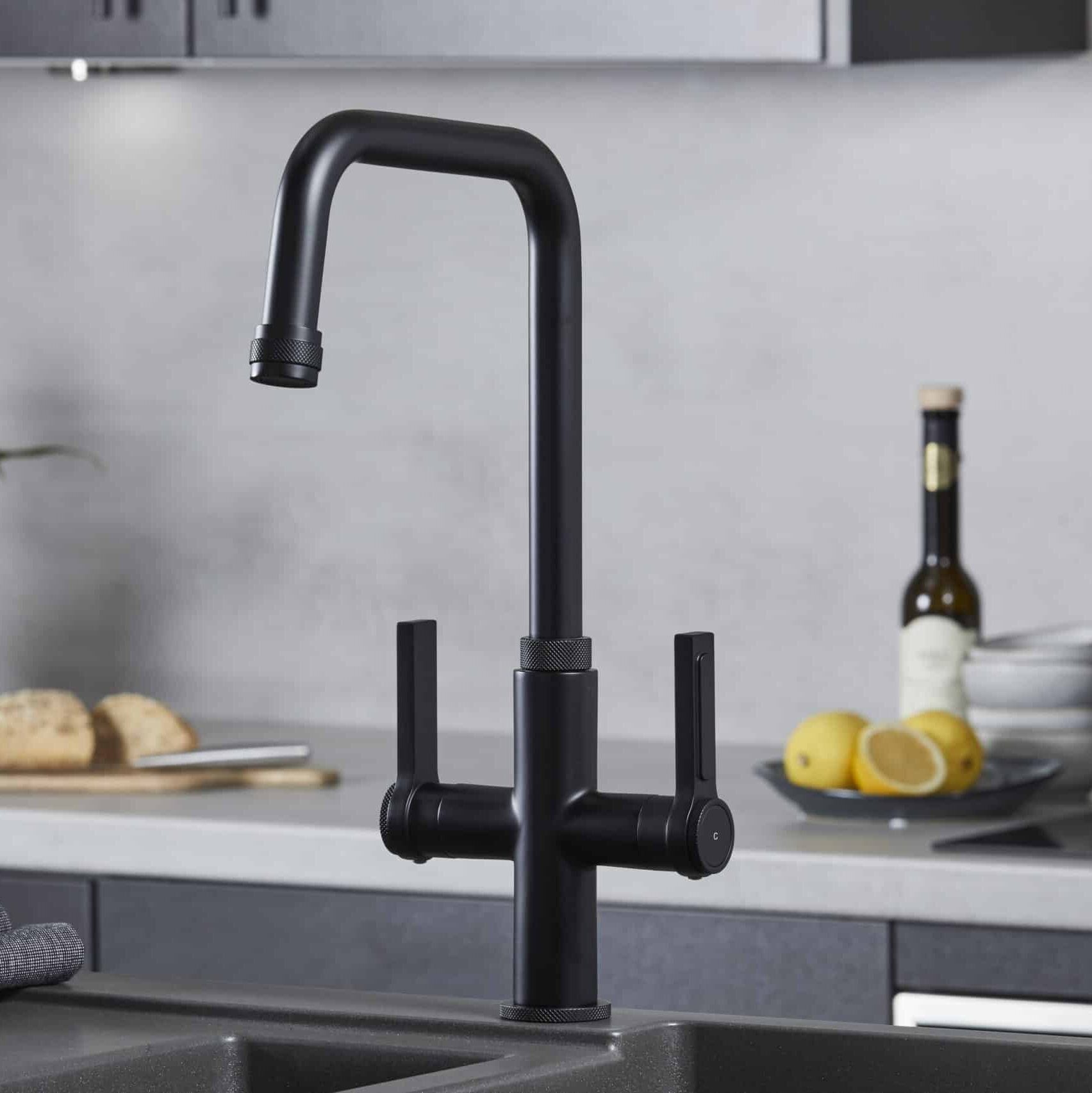 Artesano 3-in-1 D Shape Boiling Water Tap - Matt Black