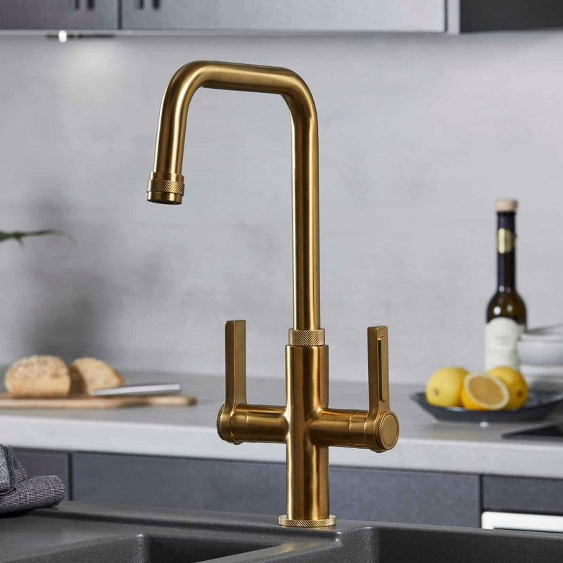 Artesano 3-in-1 D Shape Boiling Water Tap - Brushed Brass