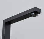 Ayton Mono Bloc Twin Flat Lever with Square Spout - Matt Black