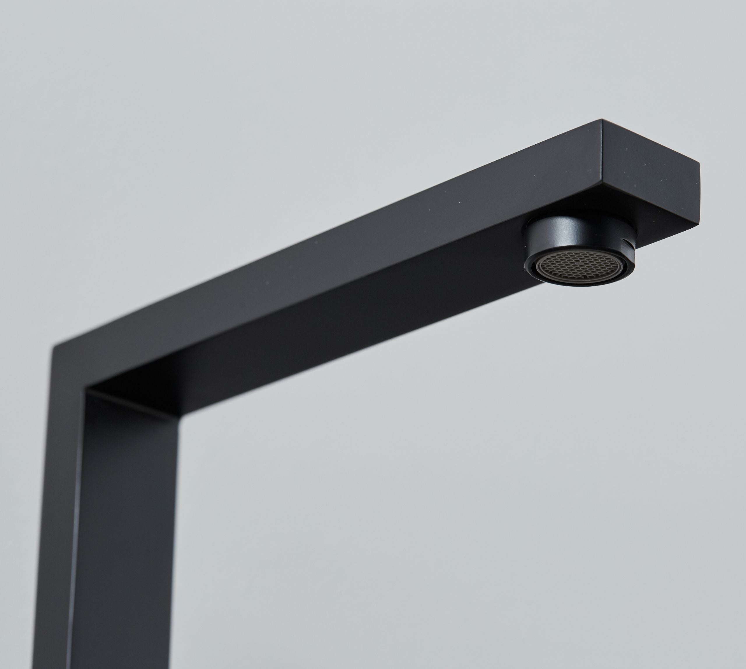 Ayton Mono Bloc Twin Flat Lever with Square Spout - Matt Black