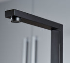 Ayton Mono Bloc Twin Flat Lever with Square Spout - Matt Black