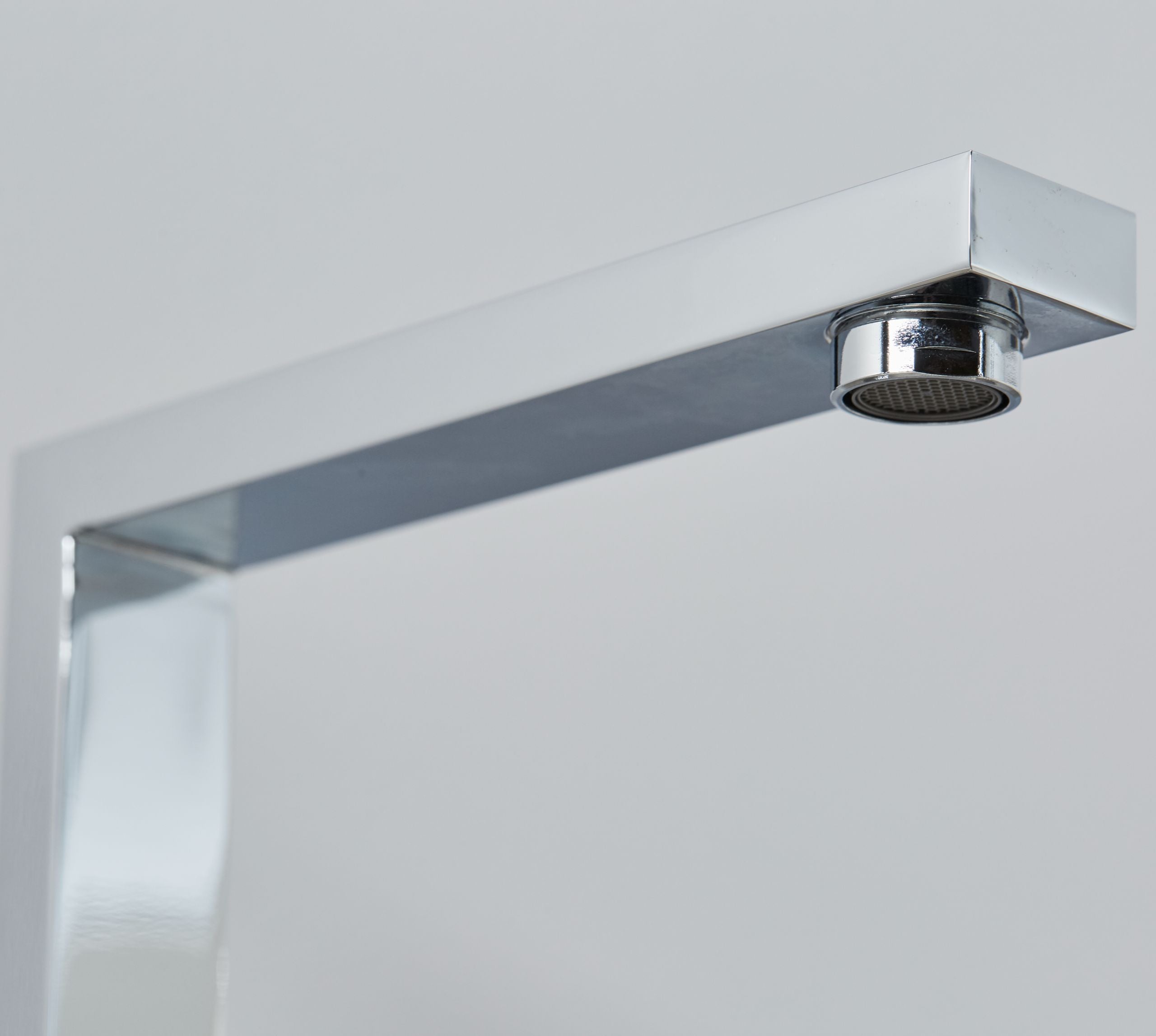 Ayton Mono Bloc Twin Flat Handle Square Spout - Chrome