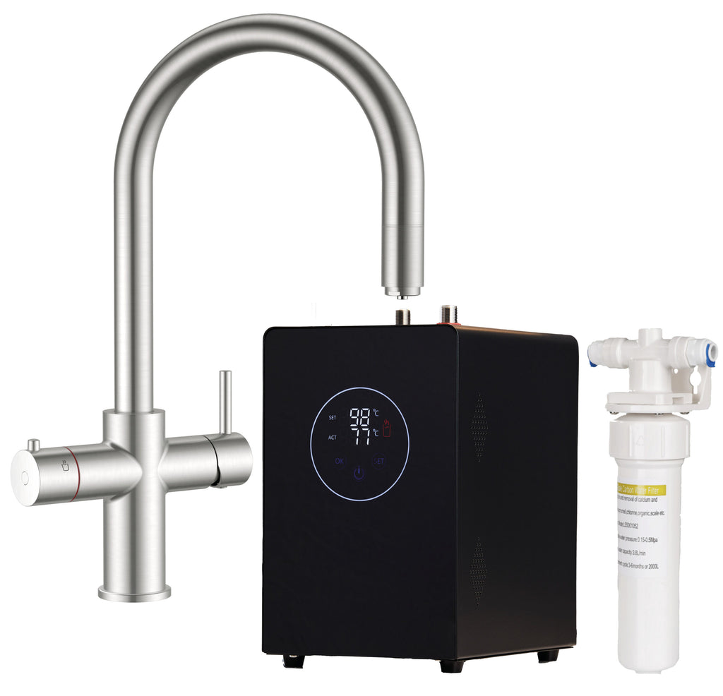 Astra 3-in-1 Pull-Out: Swan Neck - Brushed Nickel