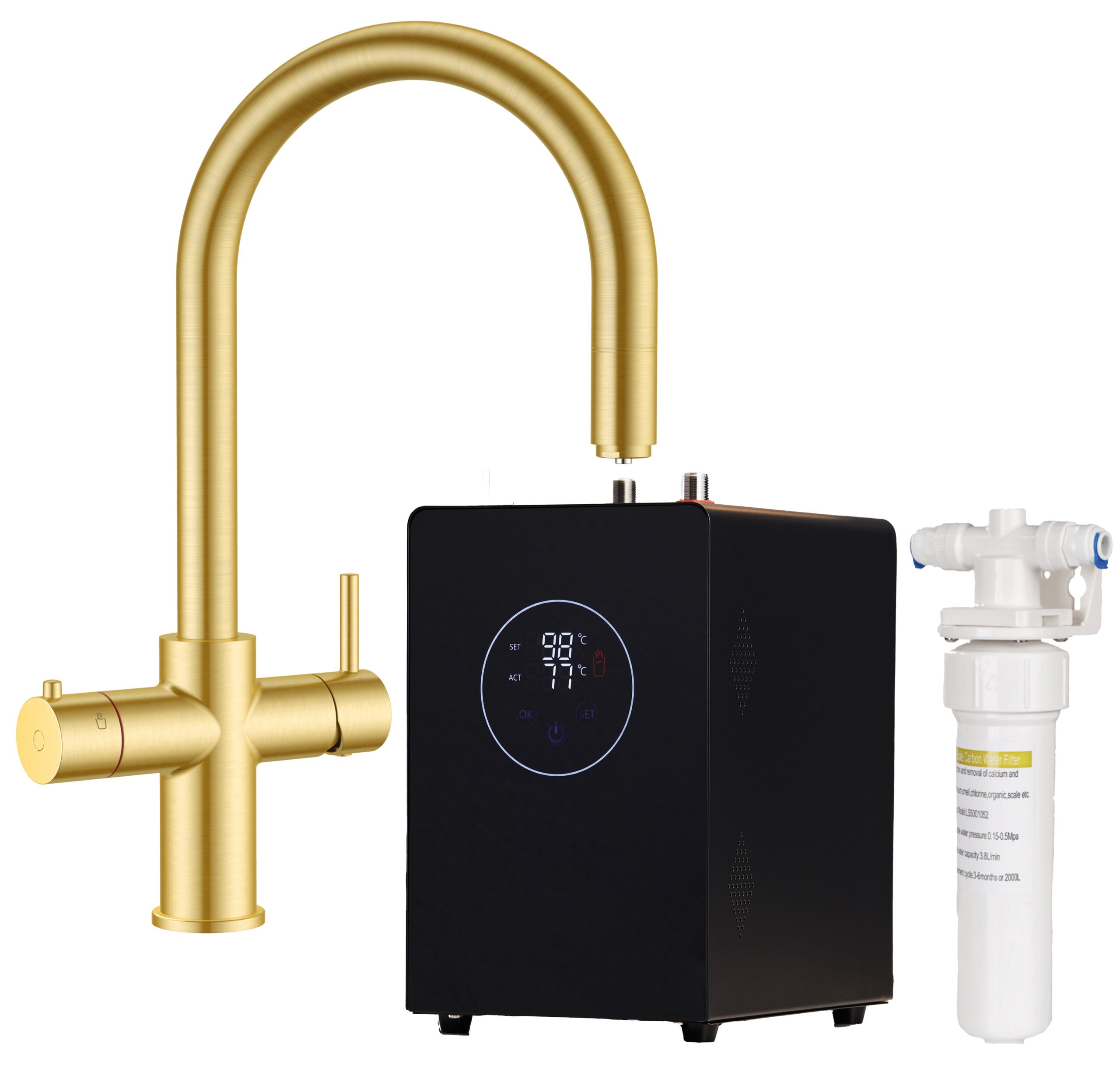 Astra 3-in-1 Pull-Out: Swan Neck - Gold