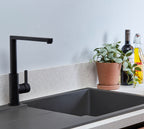 Clifford Square 90 degree Single Lever Tap - Matt Black