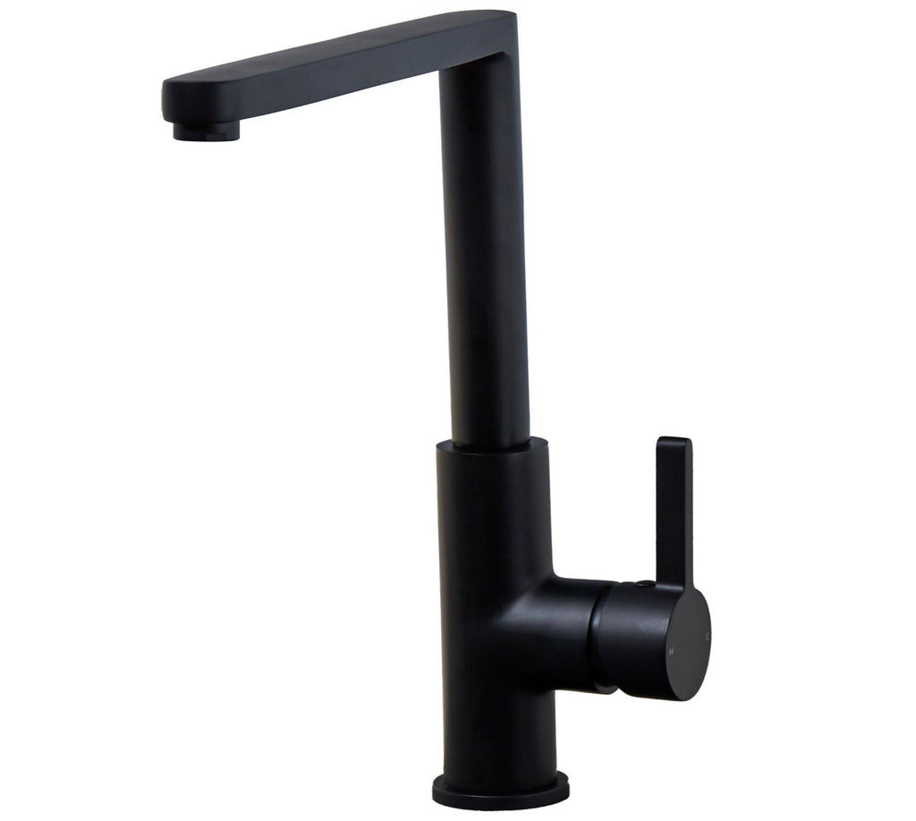 Clifford Square 90 degree Single Lever Tap - Matt Black