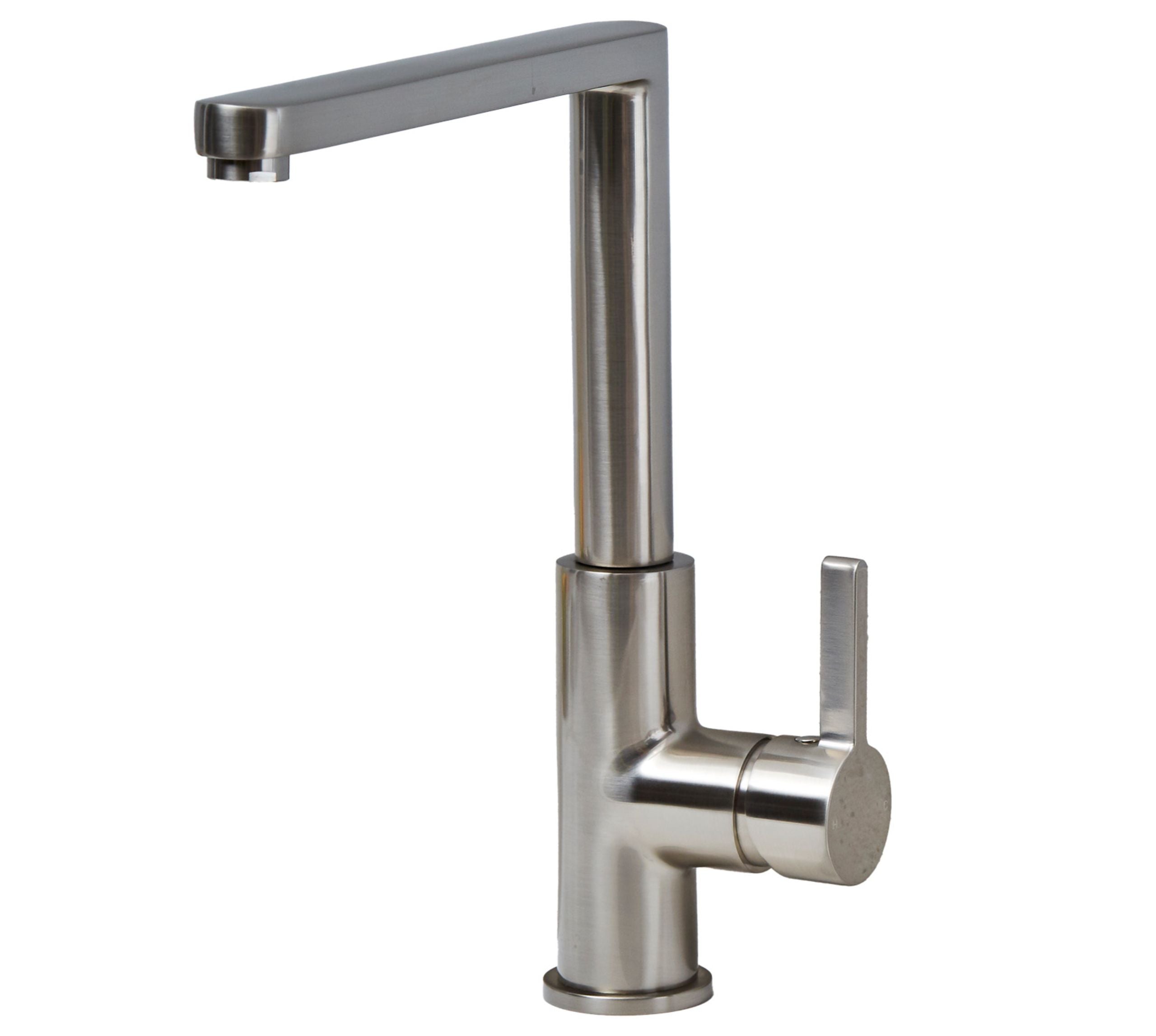 Clifford Square 90 degree Single Lever Tap - Brushed Nickel
