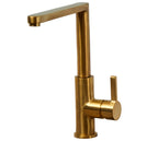 Clifford Square 90 degree Single Lever Tap - Brushed Brass