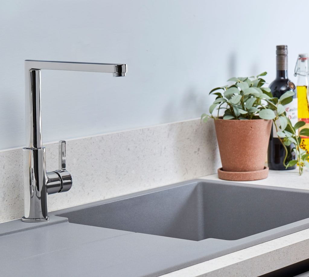 Clifford Square 90 degree Single Lever Tap - Chrome