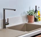 Clifford Square 90 degree Single Lever Tap - Gun Metal