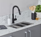 Durham Single Lever Flexi Swan Neck Mono Bloc Tap - Matt Black