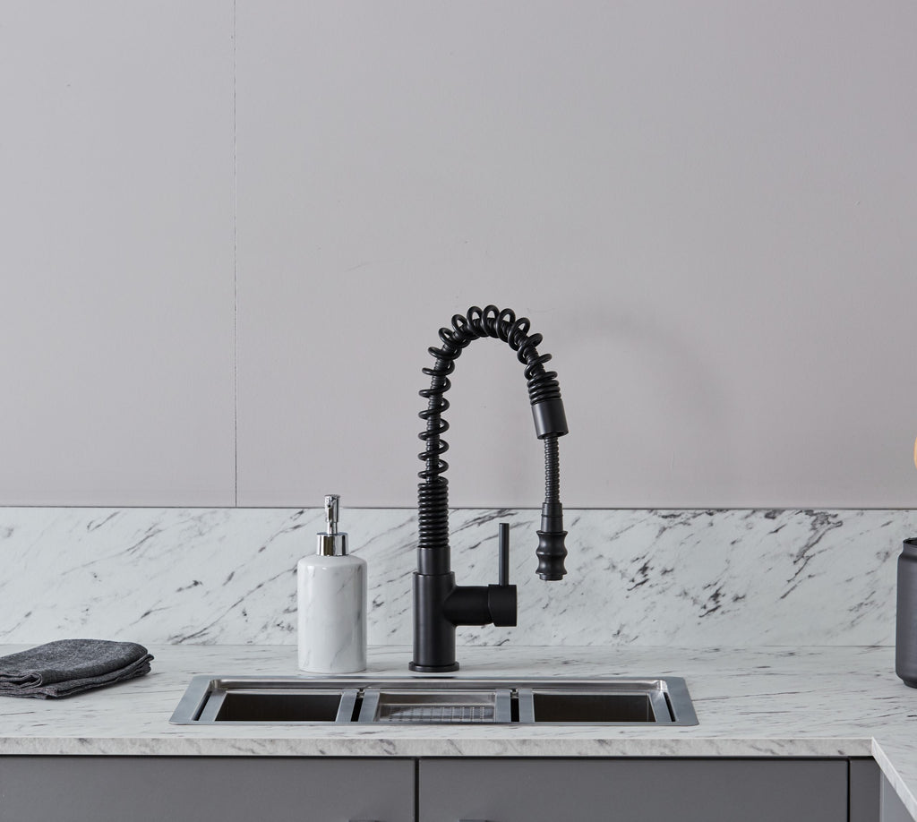 Durham Single Lever Flexi Swan Neck Mono Bloc Tap - Matt Black