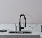 Durham Single Lever Flexi Swan Neck Mono Bloc Tap - Matt Black