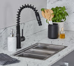 Durham Single Lever Flexi Swan Neck Mono Bloc Tap - Matt Black