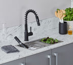 Durham Single Lever Flexi Swan Neck Mono Bloc Tap - Matt Black