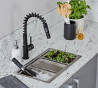 Durham Single Lever Flexi Swan Neck Mono Bloc Tap - Matt Black