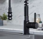 Durham Single Lever Flexi Swan Neck Mono Bloc Tap - Matt Black