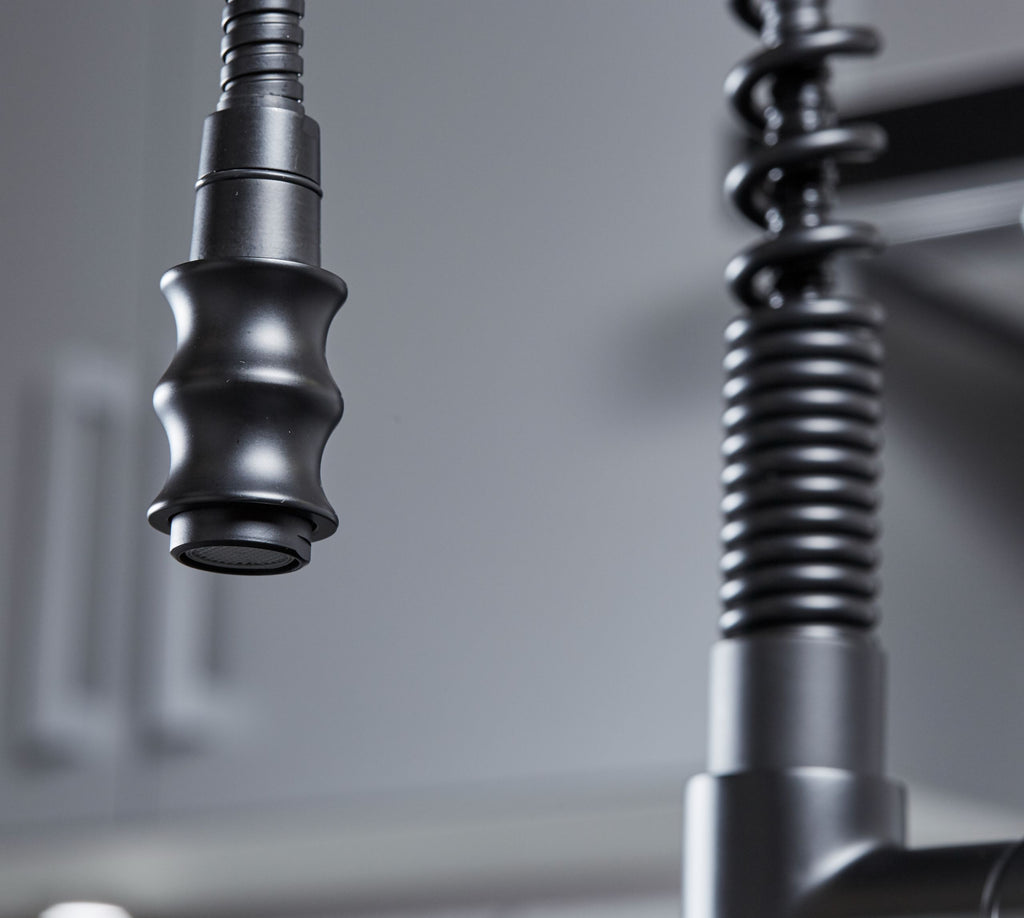 Durham Single Lever Flexi Swan Neck Mono Bloc Tap - Matt Black