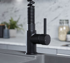 Durham Single Lever Flexi Swan Neck Mono Bloc Tap - Matt Black