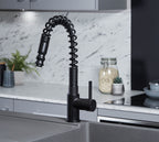 Durham Single Lever Flexi Swan Neck Mono Bloc Tap - Matt Black
