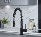 Durham Single Lever Flexi Swan Neck Mono Bloc Tap - Matt Black
