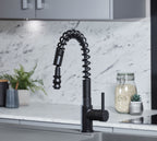 Durham Single Lever Flexi Swan Neck Mono Bloc Tap - Matt Black