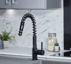 Durham Single Lever Flexi Swan Neck Mono Bloc Tap - Matt Black