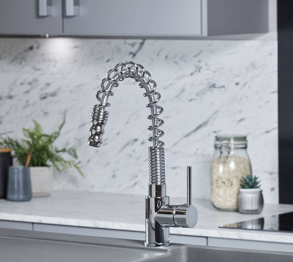 Durham Single Lever Flexi Swan Neck Mono Bloc Tap - Chrome