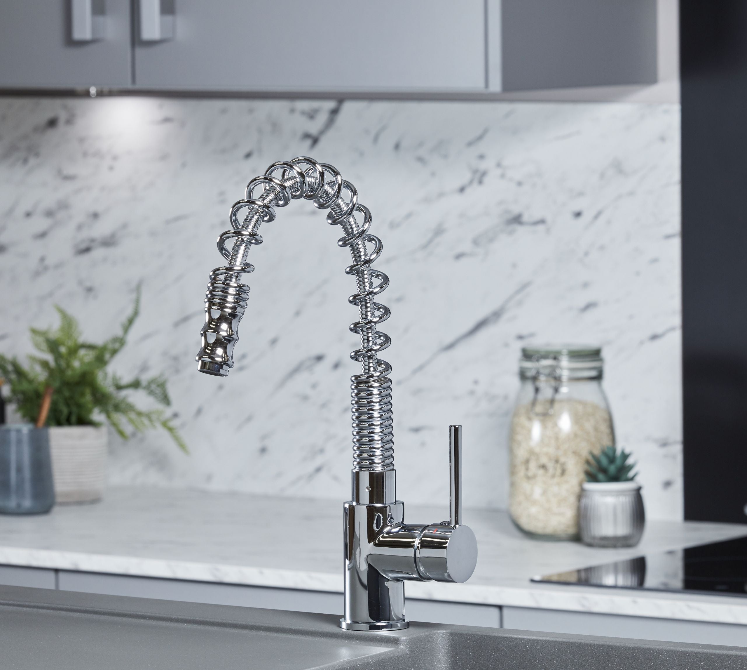 Durham Single Lever Flexi Swan Neck Mono Bloc Tap - Chrome