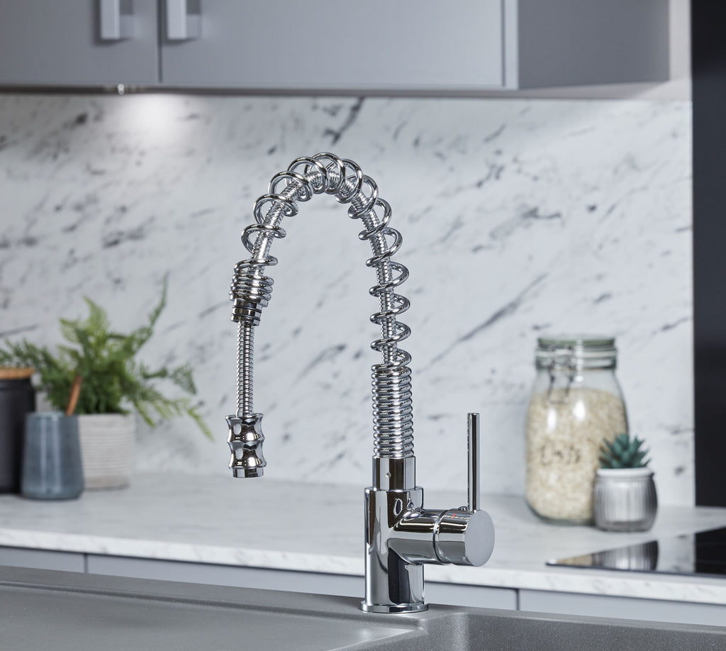 Durham Single Lever Flexi Swan Neck Mono Bloc Tap - Chrome