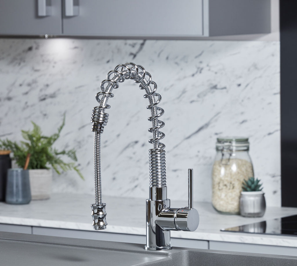 Durham Single Lever Flexi Swan Neck Mono Bloc Tap - Chrome