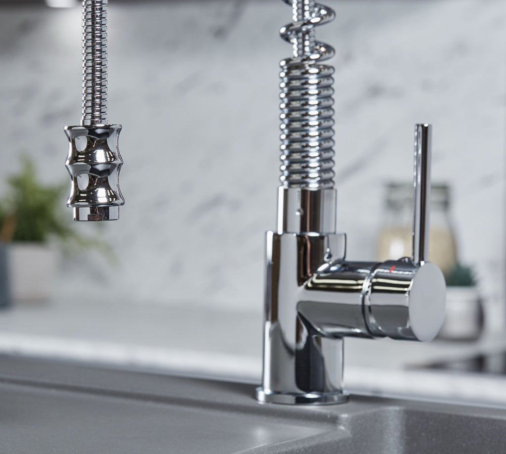 Durham Single Lever Flexi Swan Neck Mono Bloc Tap - Chrome