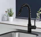 Durham Single Lever Flexi Swan Neck Mono Bloc Tap - Matt Black