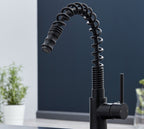 Durham Single Lever Flexi Swan Neck Mono Bloc Tap - Matt Black