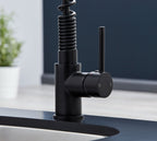 Durham Single Lever Flexi Swan Neck Mono Bloc Tap - Matt Black