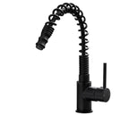 Durham Single Lever Flexi Swan Neck Mono Bloc Tap - Matt Black