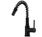 Durham Single Lever Flexi Swan Neck Mono Bloc Tap - Matt Black