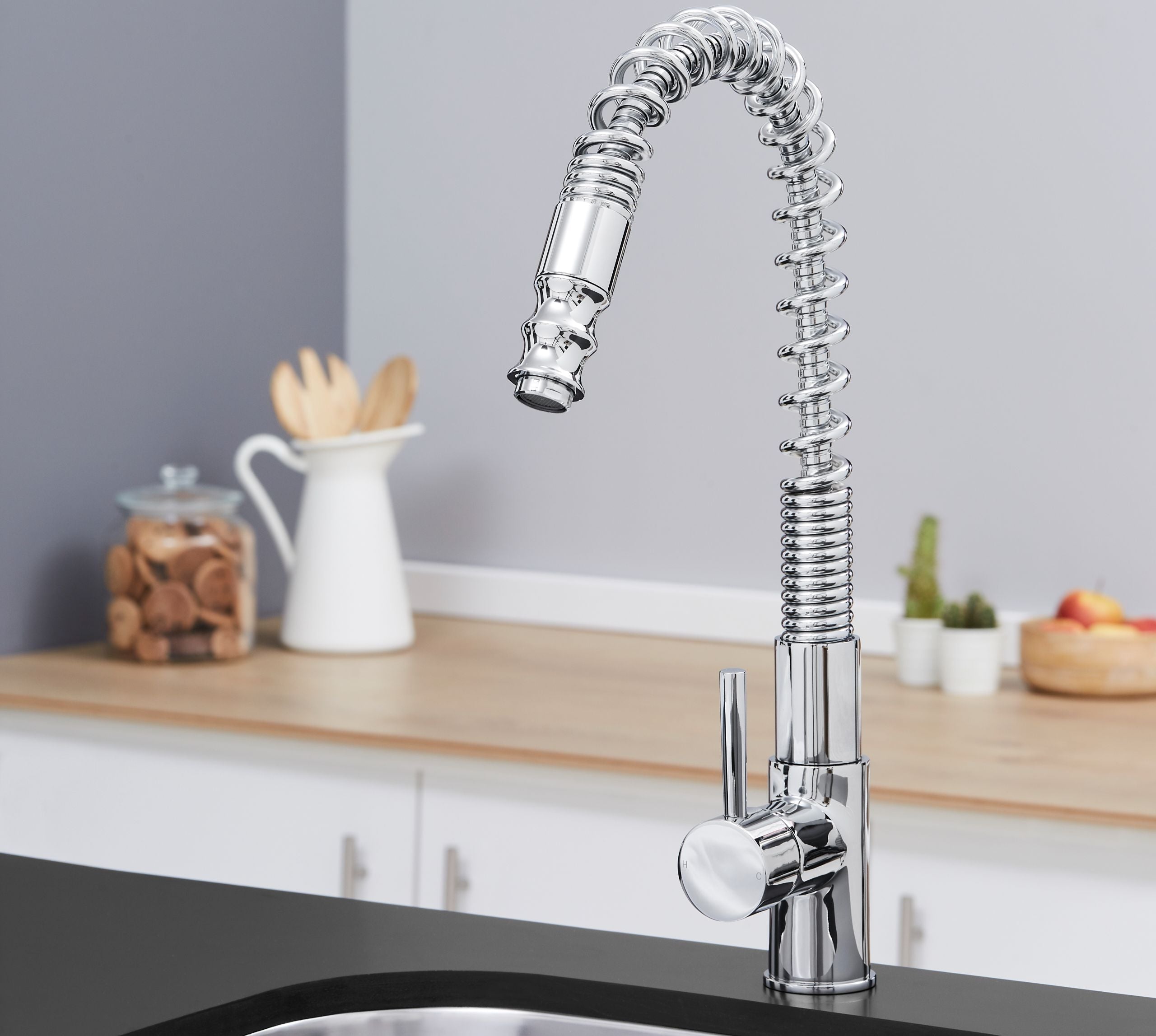 Durham Single Lever Flexi Swan Neck Mono Bloc Tap - Chrome