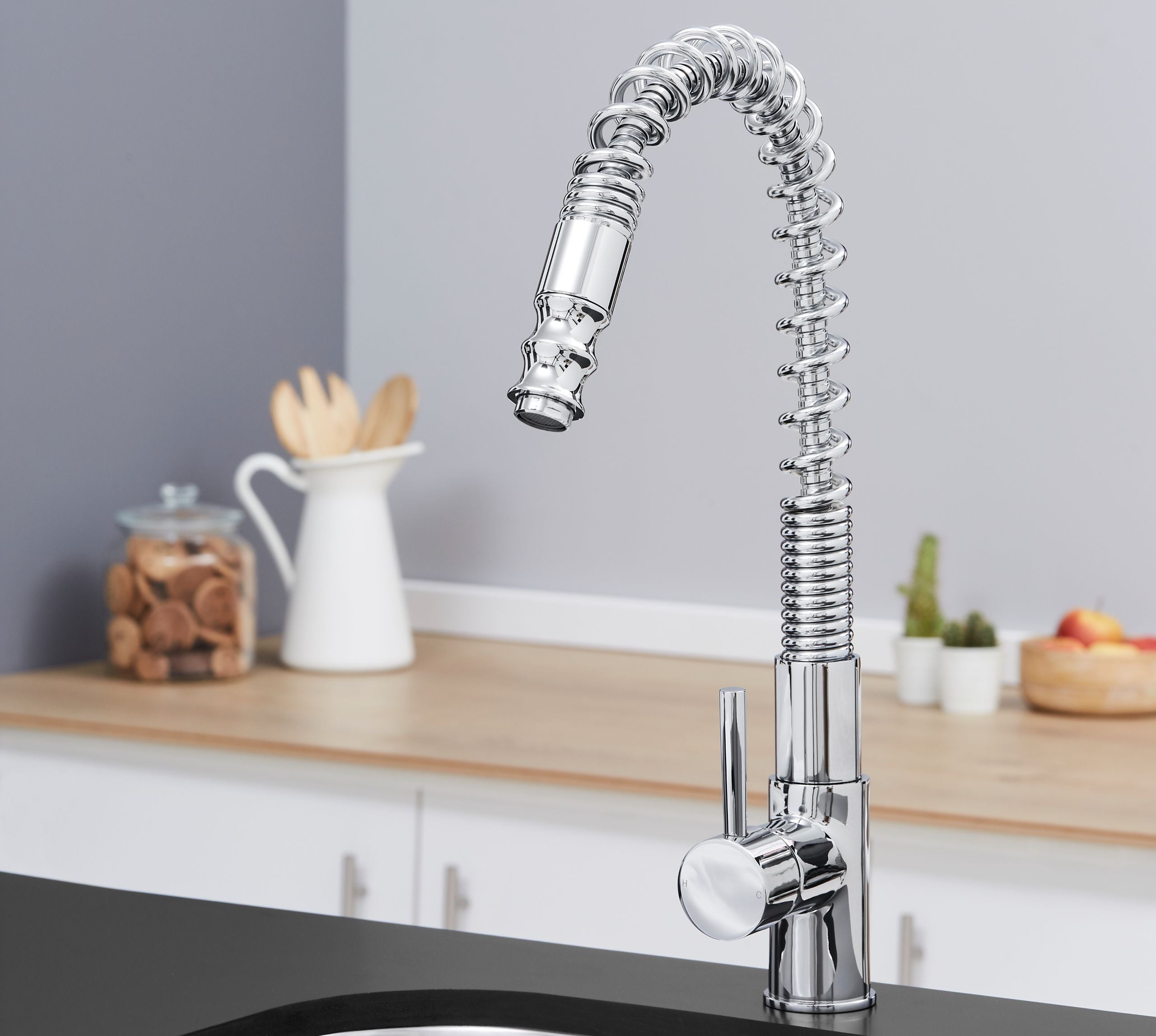 Durham Single Lever Flexi Swan Neck Mono Bloc Tap - Chrome