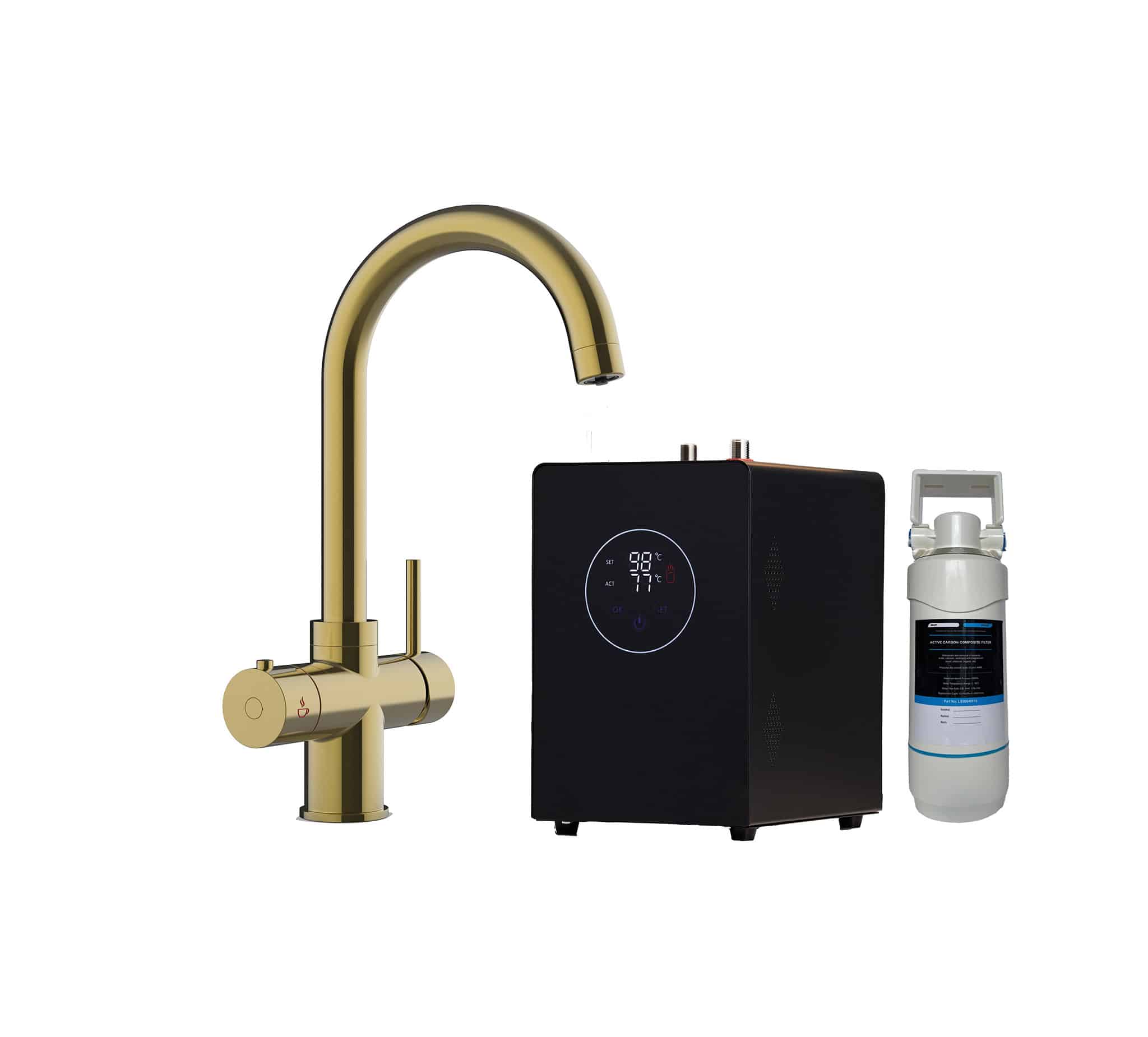 Quantum 4-in-1: Swan Neck - Brushed Gold