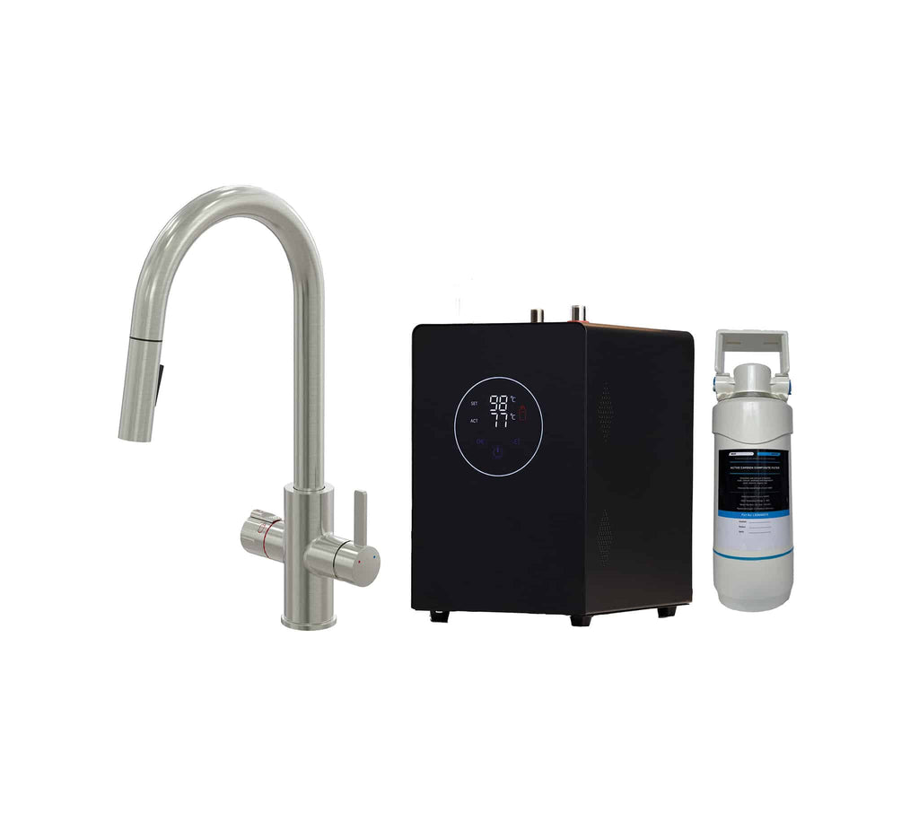 Platinum 4-in-1 Pull-Out: Swan Neck - Brushed Nickel