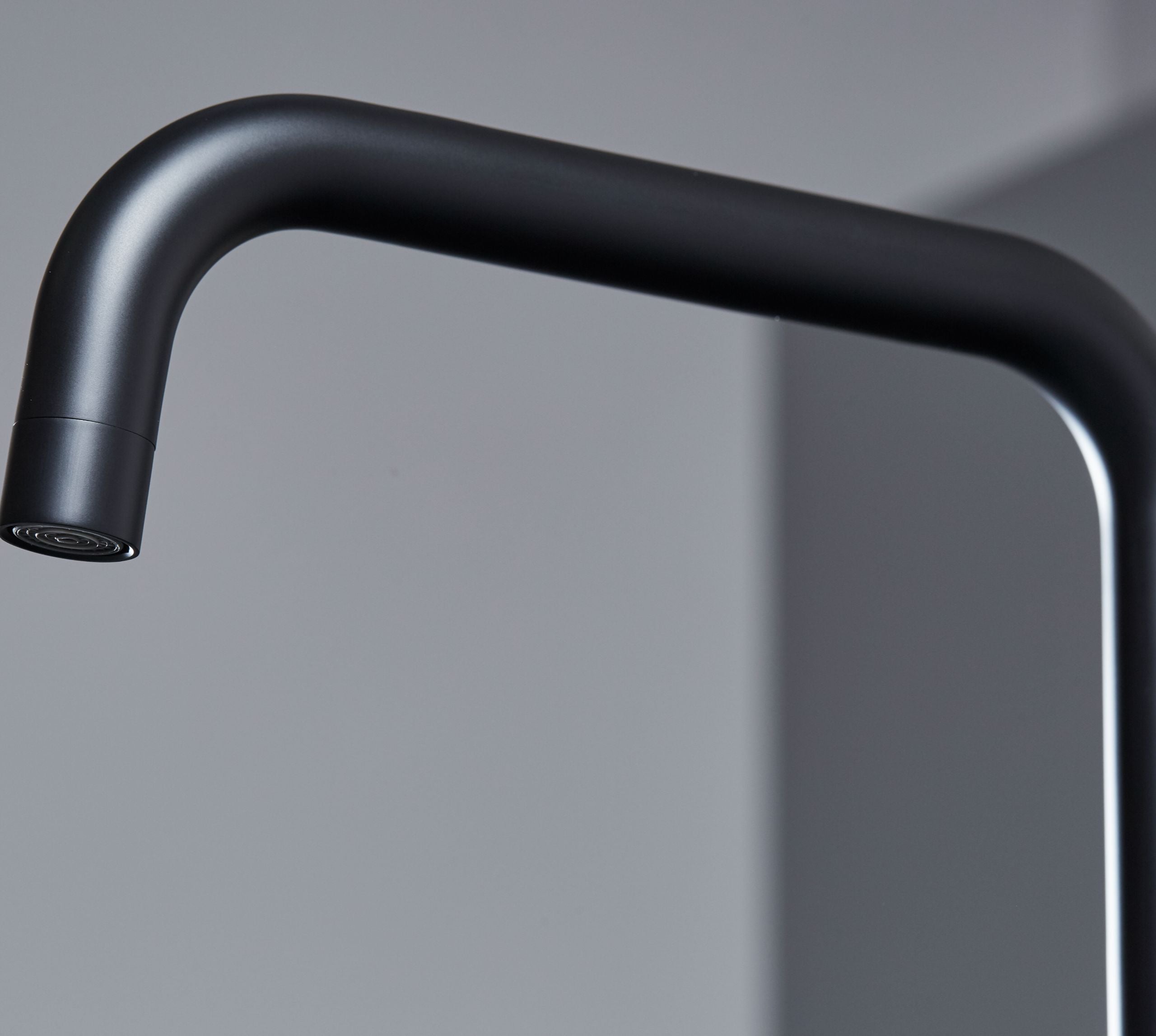 Elera D Single Lever D Shaped Mono Bloc Tap - Matt Black