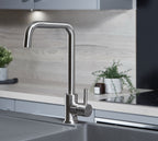 Elera D Single Lever D Shaped Mono Bloc Tap - Brushed Nickel