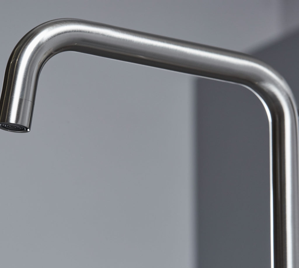 Elera D Single Lever D Shaped Mono Bloc Tap - Brushed Nickel