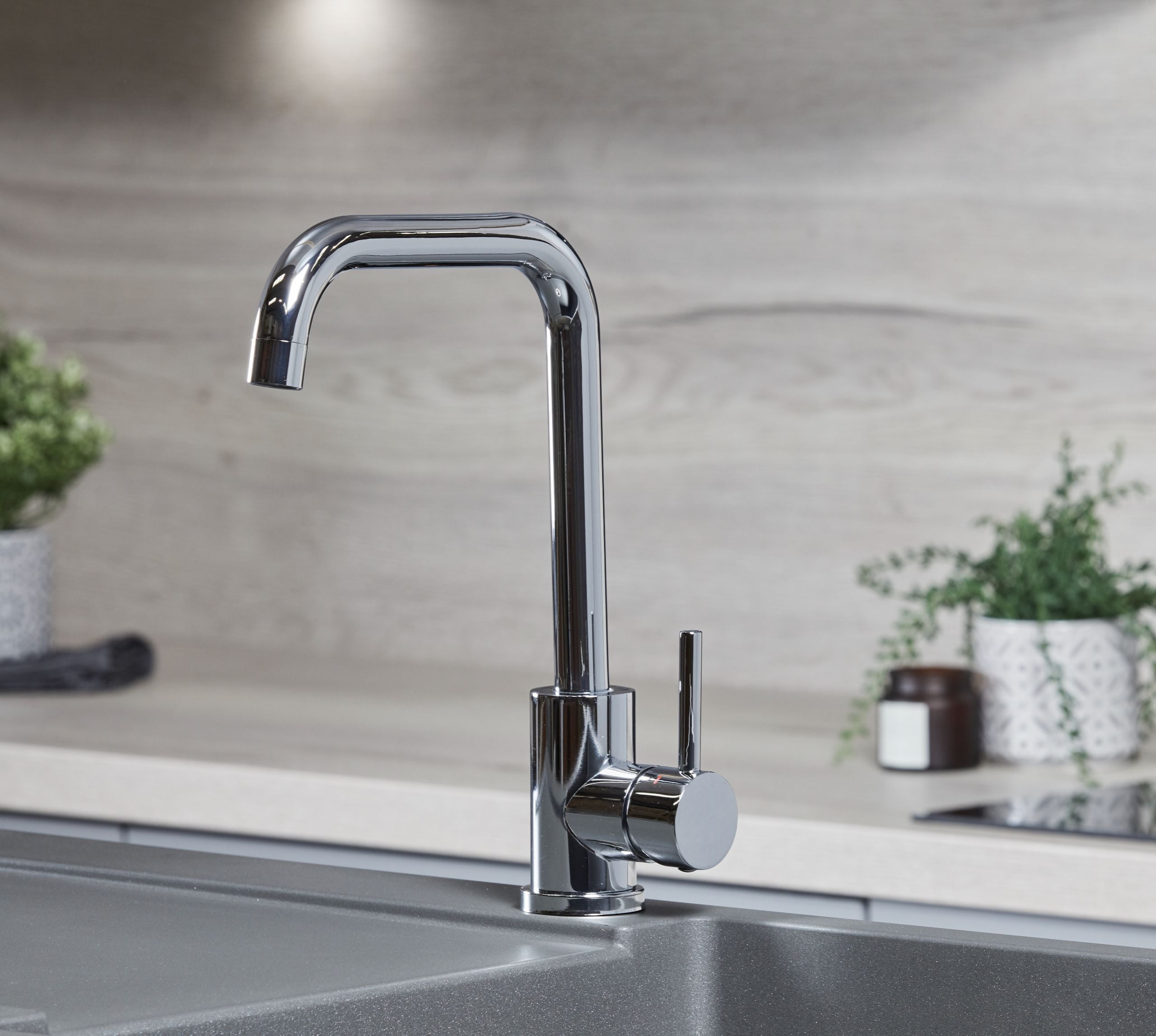 Elera D Single Lever D Shaped Mono Bloc Tap - Chrome